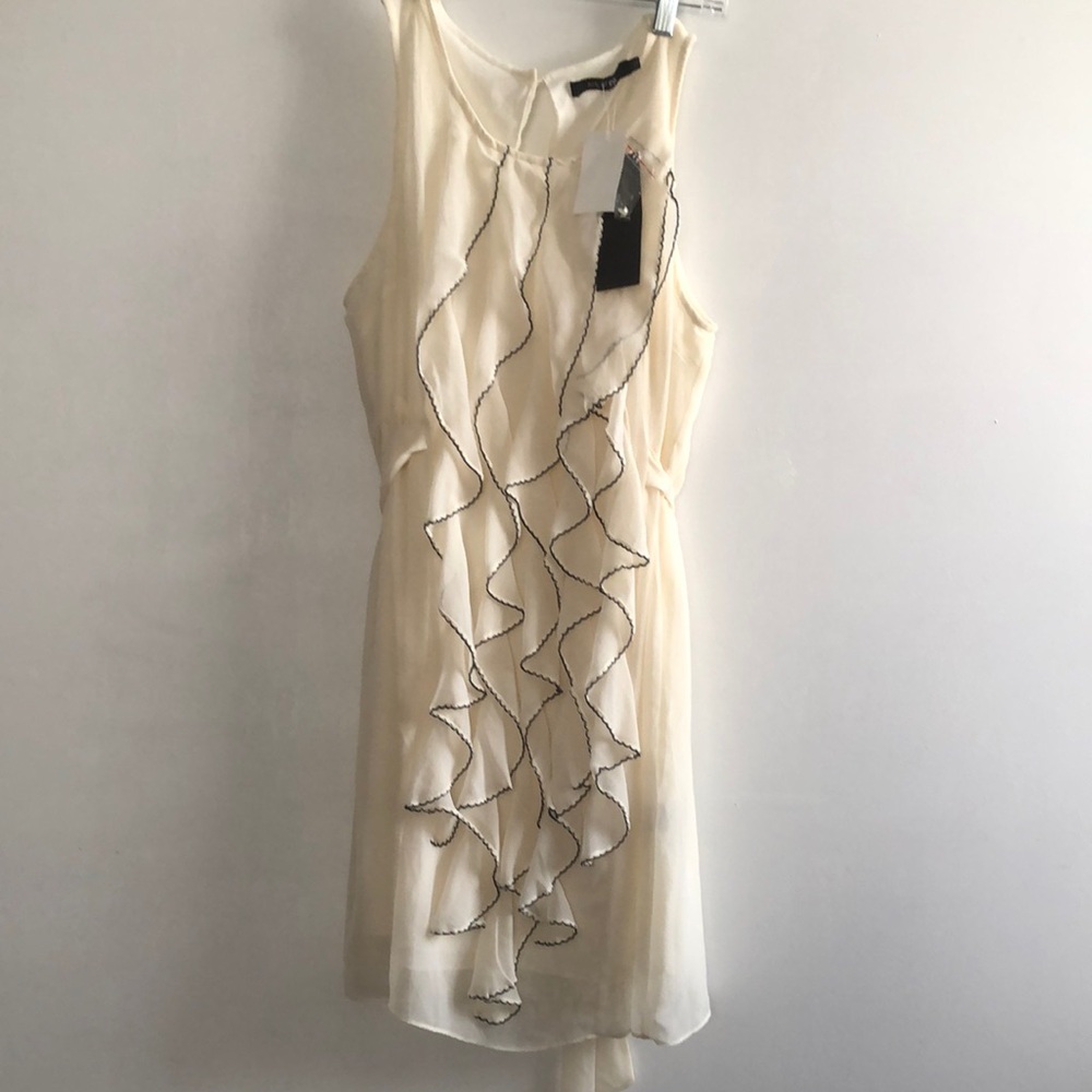 Ark & co Elegant Cream Sleeveless Dress